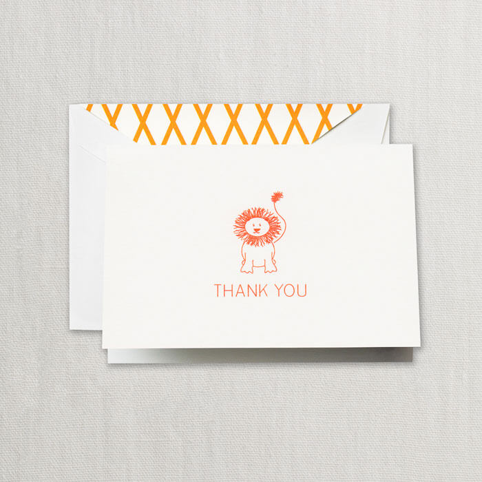 Clementine Lion Thank You Note