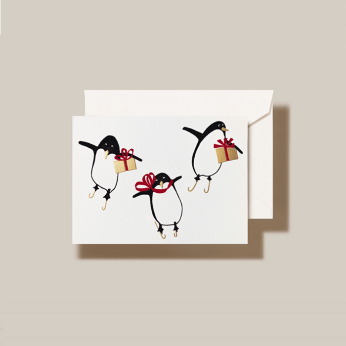 Engraved Penguins Gift Enclosure Cards