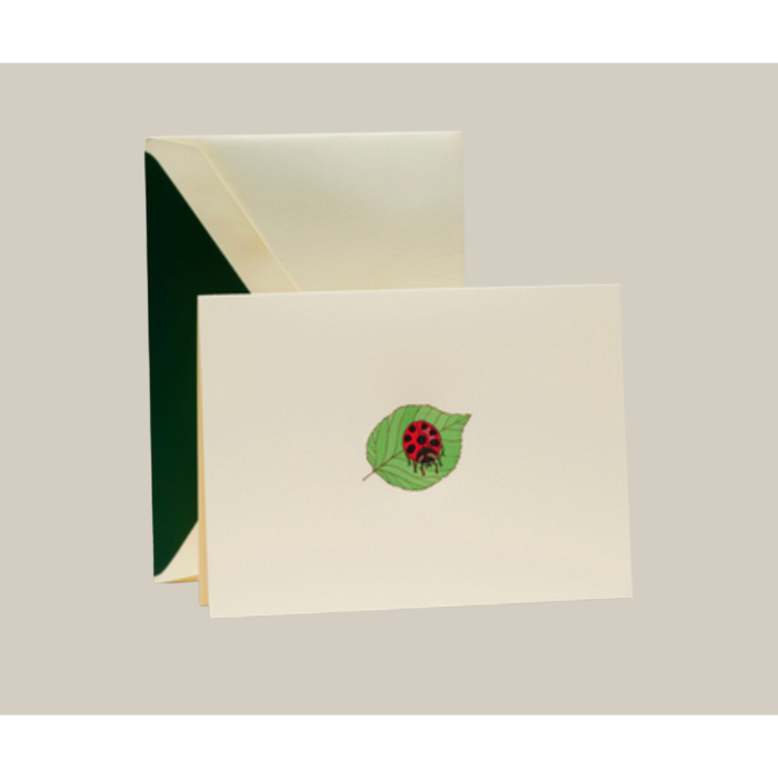 Engraved Ladybug on Leaf Notes