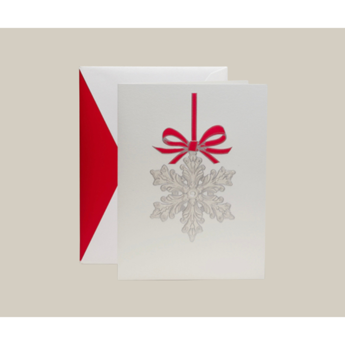 Engraved Snowflake Ornament Cards
